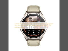 KW348 ฟิตเนส Smartwatch พร้อมระบบติดตามการนอนหลับ, การนําทางและคุณสมบัติที่ใช้ AI 5ATM การจัดอันดับกันน้ําและการเก็บสื่อ