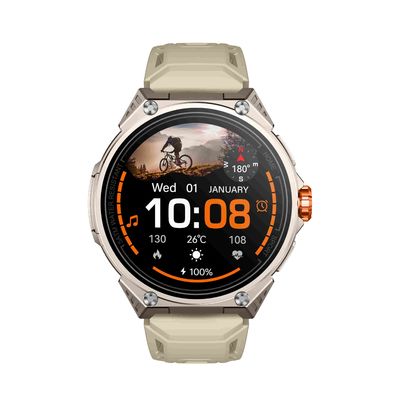 KW348 ฟิตเนส Smartwatch พร้อมระบบติดตามการนอนหลับ, การนําทางและคุณสมบัติที่ใช้ AI 5ATM การจัดอันดับกันน้ําและการเก็บสื่อ